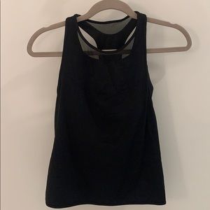 Black lululemon athletica razor back tank top